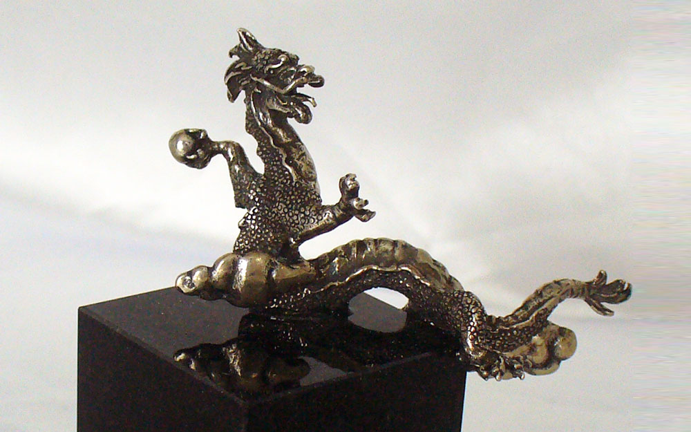 ювелирное литье из металла, китайский дракон скульптура